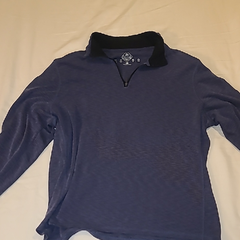 Men's Blue Quarter-Zip Pullover